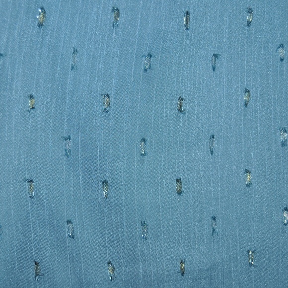 NEW Aqua Clip-Dot Lurex Ruffle Shift Dress [A8] - Picture 3 of 8